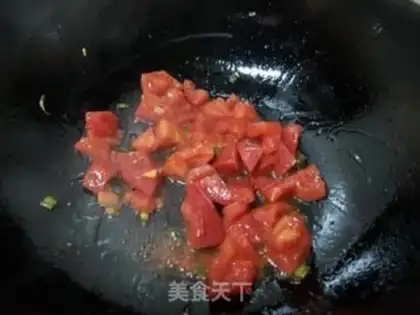 Make Tomato egg paste step 2