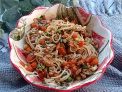 Make Carrot sauce noodles step 13