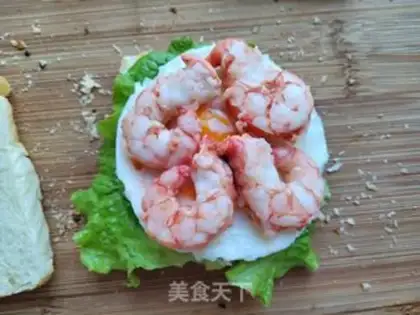 Make Red shrimp egg sandwich step 7