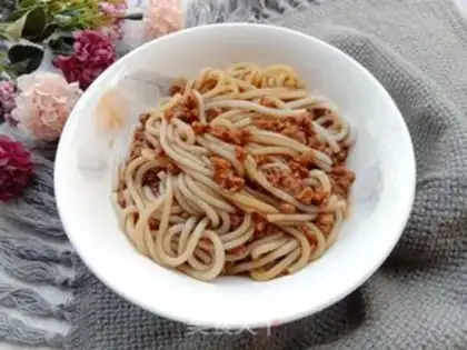 Make Meat sauce and rice powder step 9