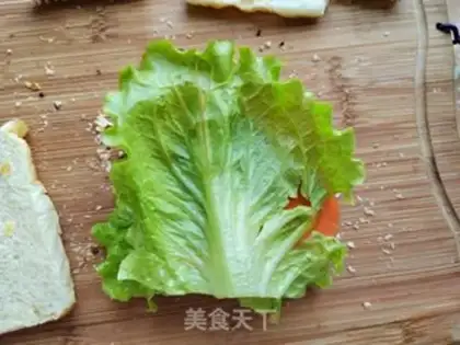 Make Red shrimp egg sandwich step 9