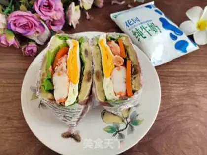 Make Red shrimp egg sandwich step 11