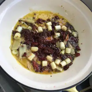 Make Spicy black fish tofu step 5