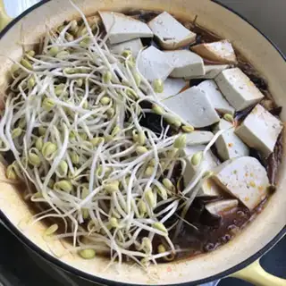Make Spicy black fish tofu step 7