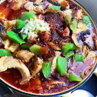 Make Spicy black fish tofu step 10