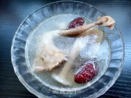 Make Five fingers, a peach, mushroom pigeon soup step 10