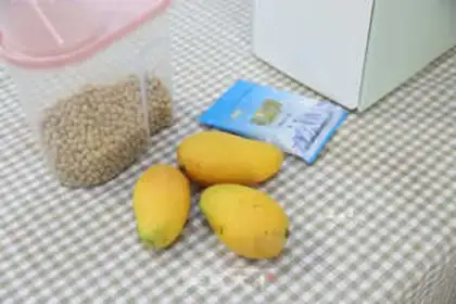 Make Mango beans cream pudding step 0