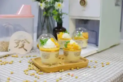 Make Mango beans cream pudding step 11
