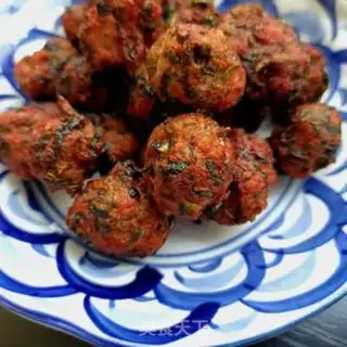 Make Fried meatballs step 17
