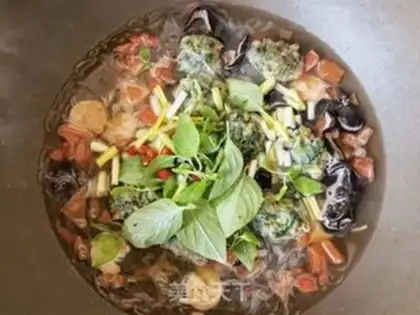 Make Shrimp-mute-mute-poo-ball fan soup step 13