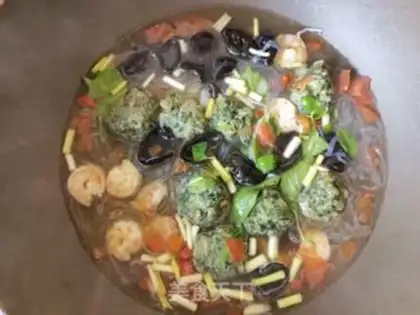 Make Shrimp-mute-mute-poo-ball fan soup step 14