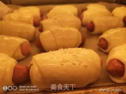 Make Ham sausage bread step 9