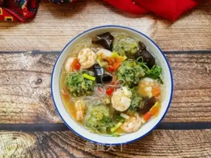 Make Shrimp-mute-mute-poo-ball fan soup step 15