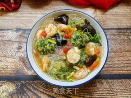 Make Shrimp-mute-mute-poo-ball fan soup step 16