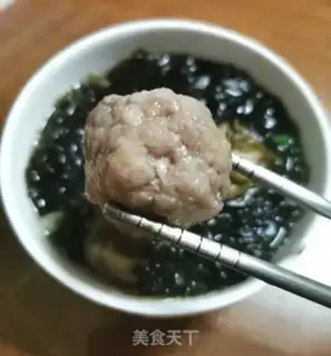 Make ♪ Purple meatball soup ♪ step 7