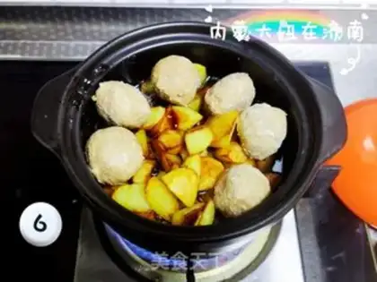 Make Peasing cowball potatoes step 5