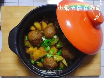 Make Peasing cowball potatoes step 7