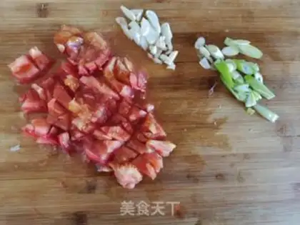 Make Tomato tofu step 1