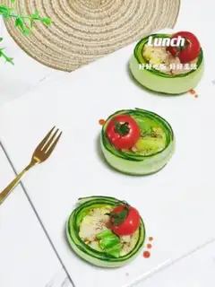 Make Low-carat potato ham cucumber roll step 6