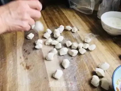 Make A big blue meat dumpling step 7