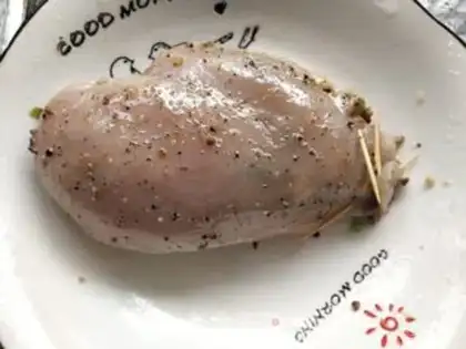 Make The fragrance rice makes chicken breasts step 14