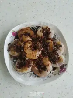 Make Garlic fan steamed shrimp step 7