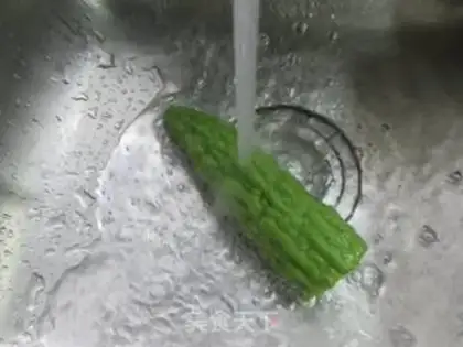 Make A duck egg and a bitter melon step 2