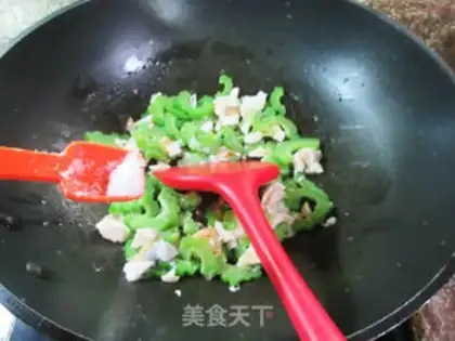 Make A duck egg and a bitter melon step 7