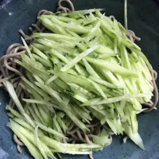 Make The cucumber silk noodles step 2