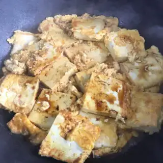 Make Eggs are fried tofu step 6