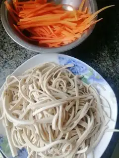 Make Carrot, bean peel step 0