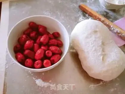 Make Red date rolls step 3