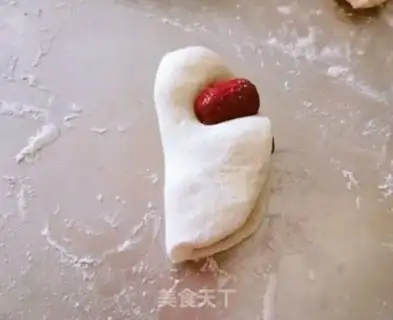 Make Red date rolls step 6