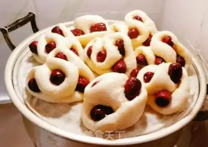 Make Red date rolls step 10