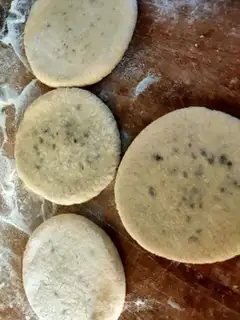 Make A groceries sesame pancakes step 14