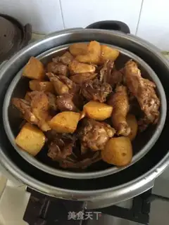 Make Potato steamed chicken step 6