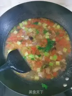 Make Xinjiang soup for the film step 6