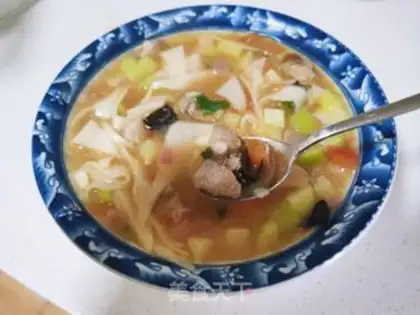 Make Xinjiang soup for the film step 8