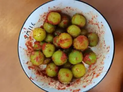 Make Plum acid pickling methods step 9