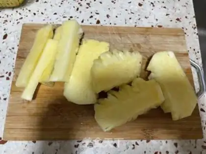 Make Porridge pineapple sauce step 0