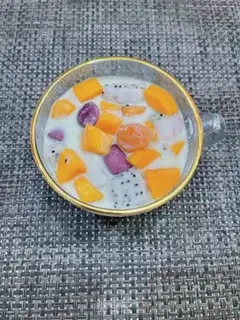 Make Milk and fruit tacos step 11