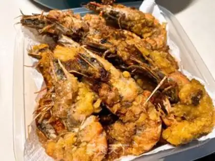 Make Salted egg yellow, black tiger shrimp step 3