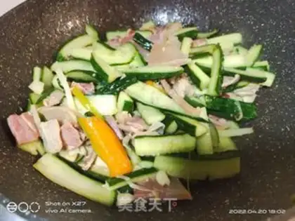 Make Ham and cucumber step 6
