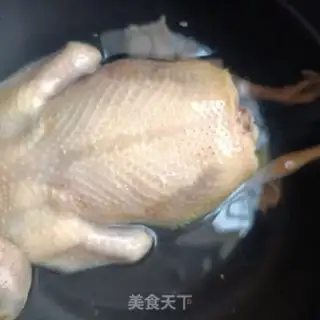 Make Five fingers of peach pigeon soup step 3