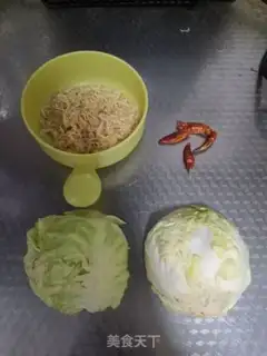 Make Round cabbage and shrimp step 0