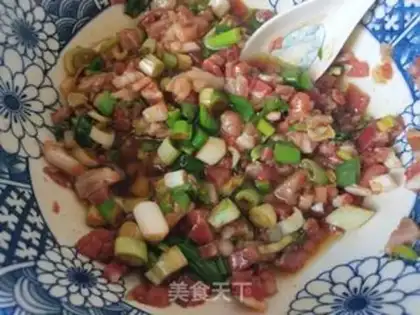Make Celery meat buns step 1