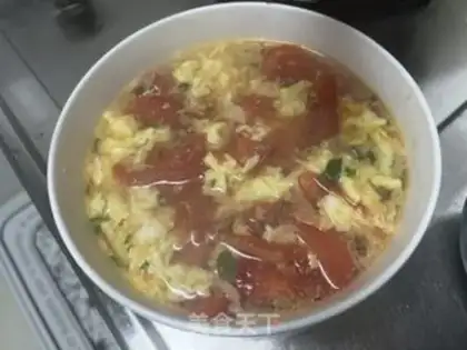Make Tomatoe egg soup step 3