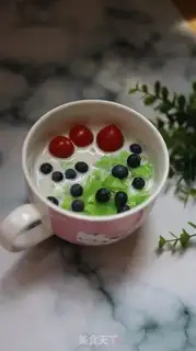 Make Milk oatmeal fruit step 6