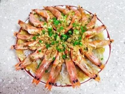 Make Garlic fan shrimp step 10