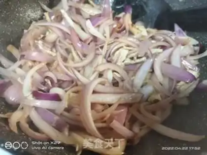 Make Chicken fried onions step 5